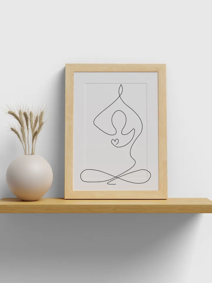 Yoga Wall Art, Lotus Pose, Yoga Art Print, Yoga Lotus Pose, Yoga Design, Yoga Line Art, Yoga Poster, Yoga Pose, Yoga Studio Decor, Yoga