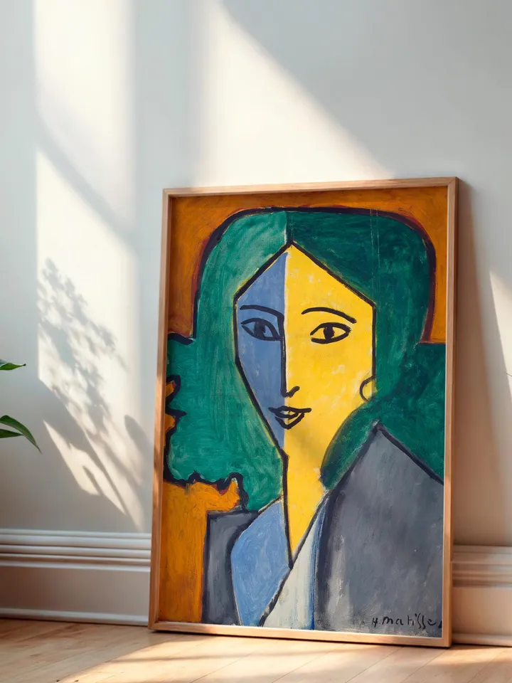 Henri Matisse Lydia Portrait Abstract Fauvist Woman Art Print, Vibrant Modern Home Decor, Classic Portrait Painting Digital Download HMS7