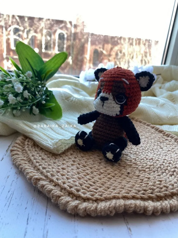 PDF Red Panda Panda Crochet Pattern, Amigurumi Panda, Amigurumi animal, Crochet animal Pattern, Amigurumi doll pattern, Crochet red panda