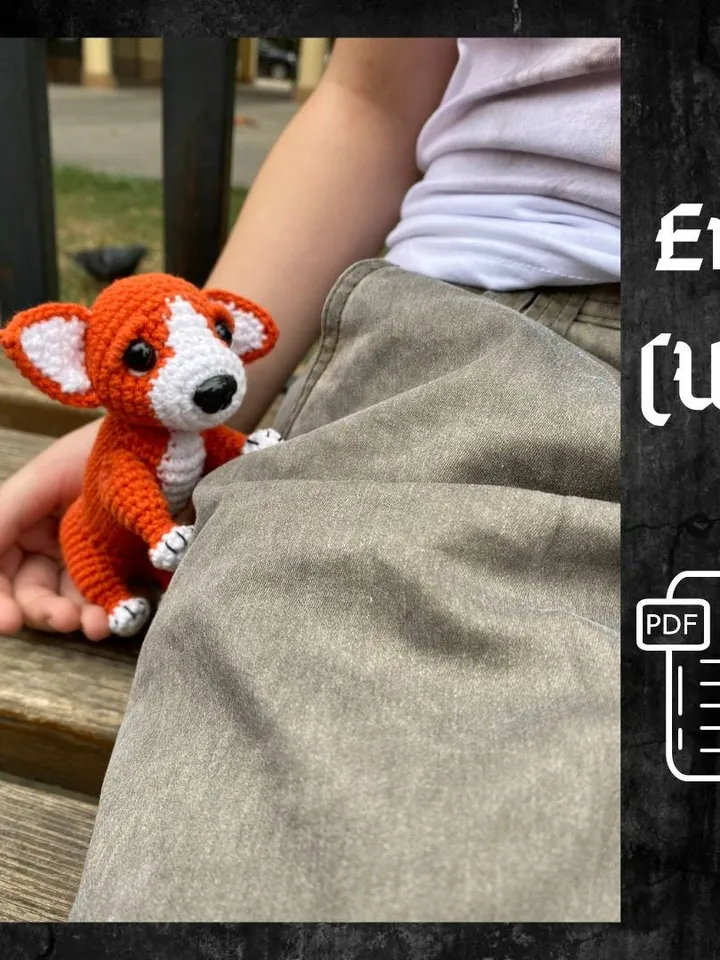 PDF Welsh Corgi Crochet pattern, Crochet Animal Pattern, Crochet Puppy, Amigurumi baby toy, Crochet Cute Dog Amigurumi, Crochet Cute Funny