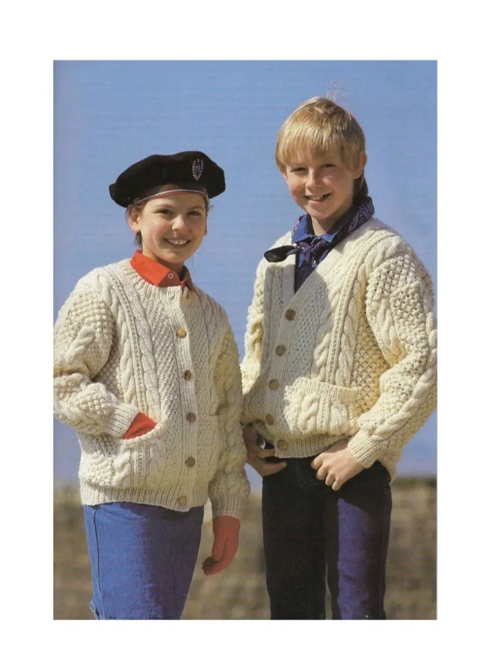 Children cardigan knitting pattern, aran cardigan children, cardigan knitting patterns