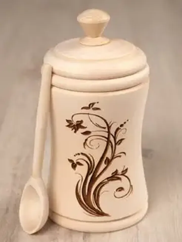 Gift set wooden jar with tea + spoon