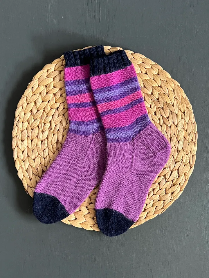 Handmade knitted womens socks/ Warm knitted accessory