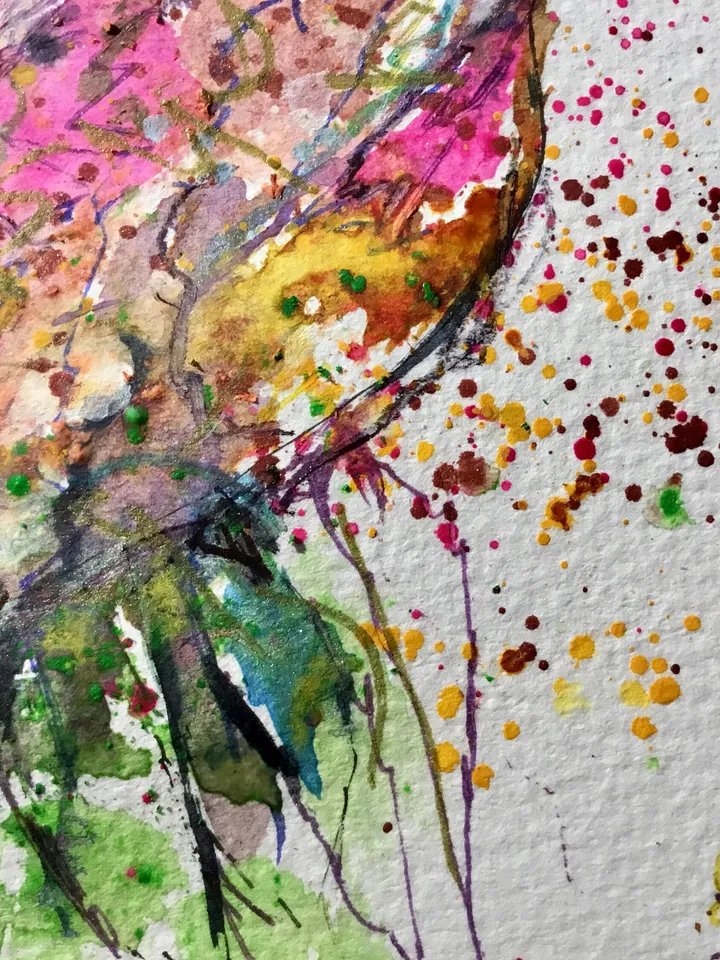 Set of 2 hummingbirds original watercolour painting,diptych birds watercolor painting,small paintings unique love gift