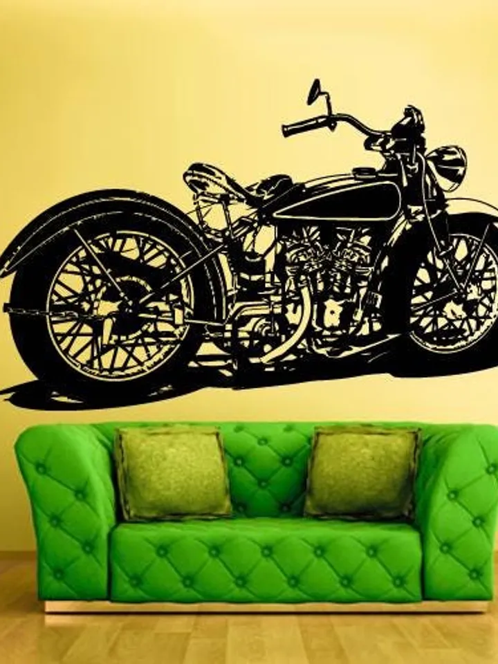 Classic Motorcycle Wall Decal Garage Decor Sticker z801