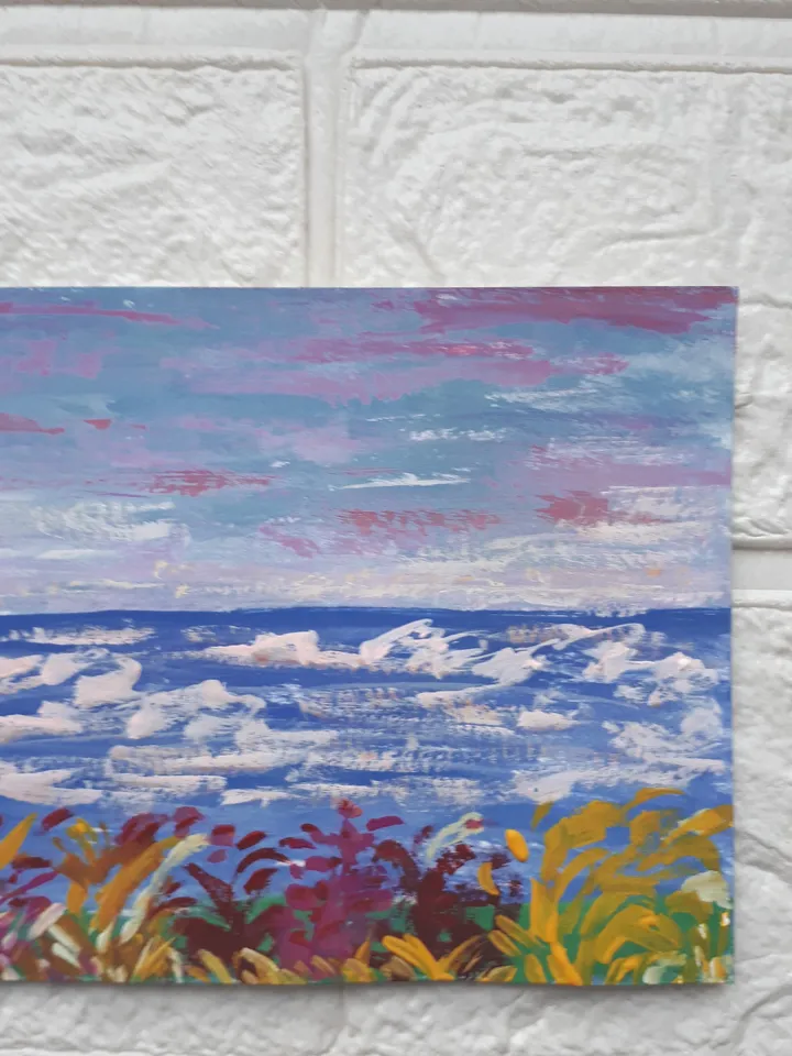 Sunset Miniature #5, Seascape Painting