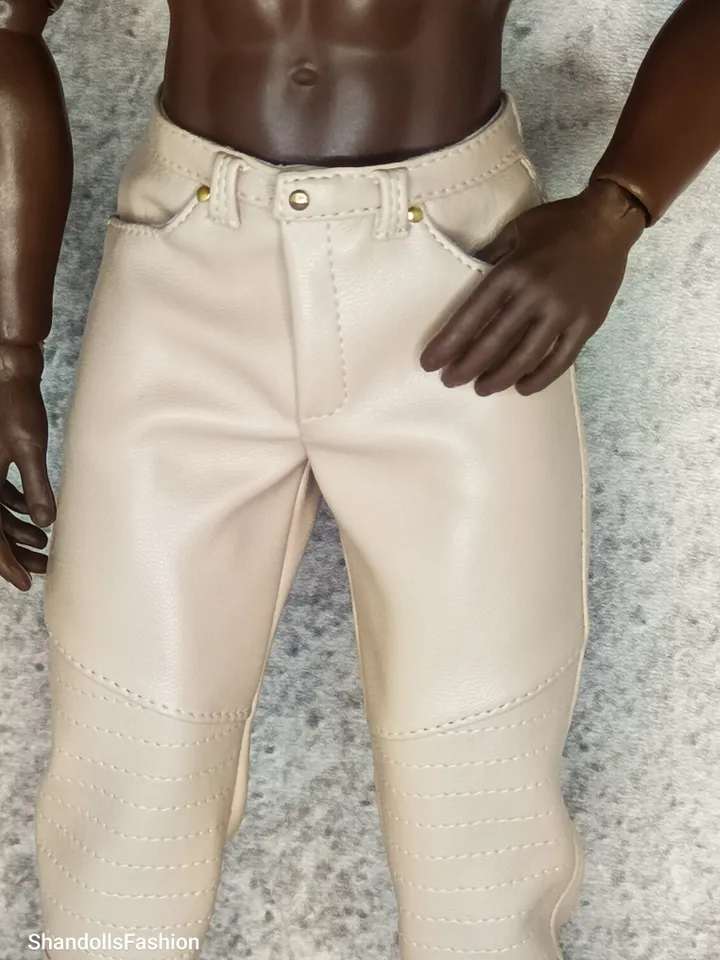 Beige leather pants for JHD Mizi Adonis