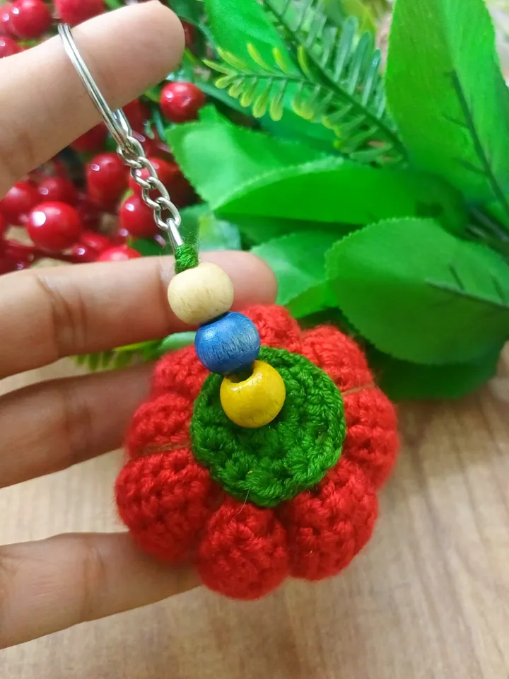 Crochet Halloween Pumpkin Keychain Pattern - Stylish Halloween Easy Crochet Pattern