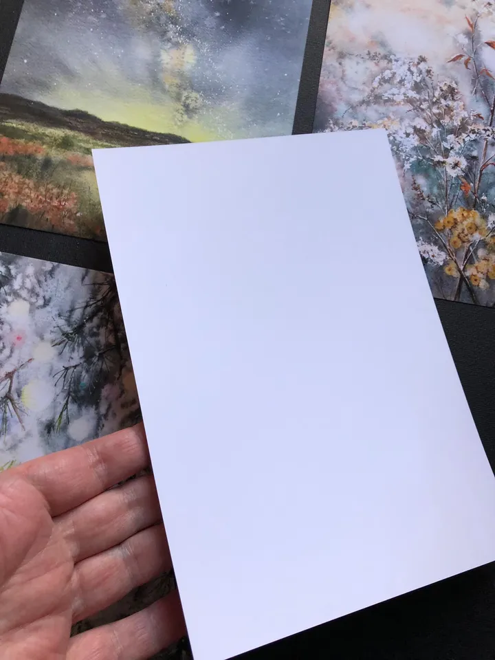 Landscape Watercolor Prints Set of 4 Nature Postcards