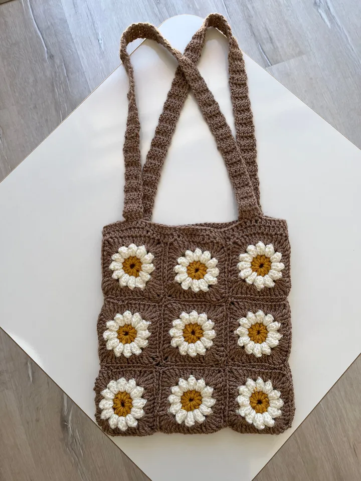 Crochet pattern bag, Daisy bag crochet pattern , crochet bag, crochet bag pattern, crochet summer bag pattern PDF