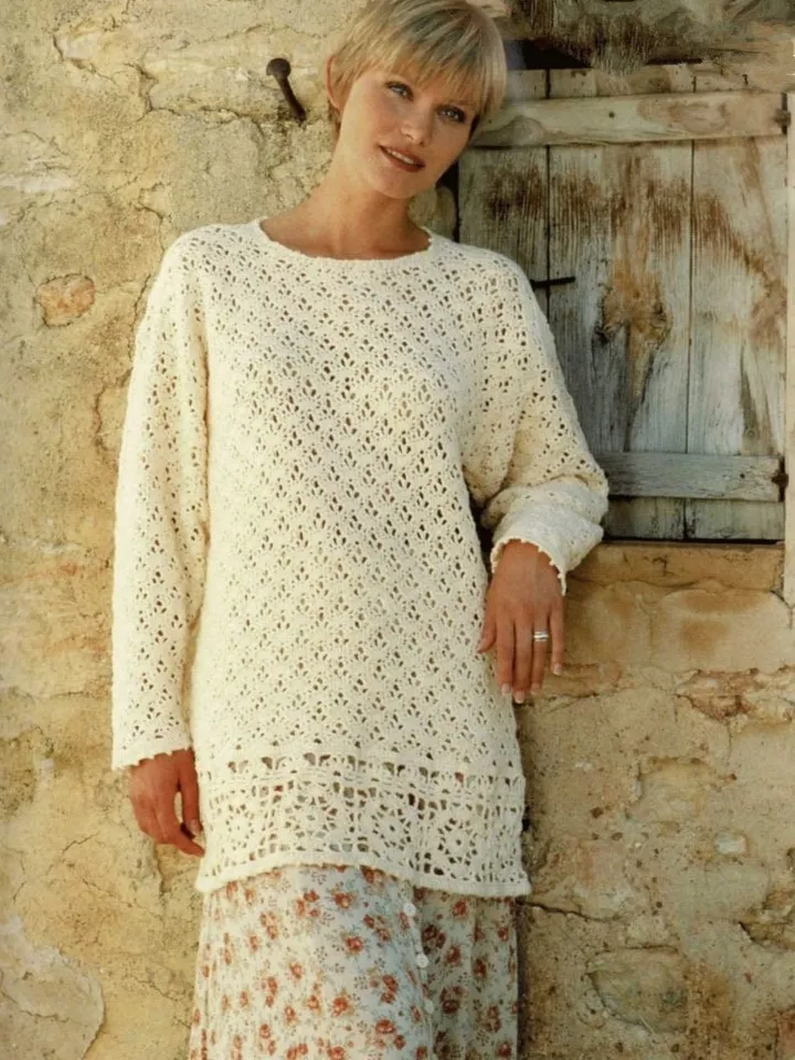 Sweater crochet pattern womens sweater crochet summer sweater pattern lace sweater crochet pdf