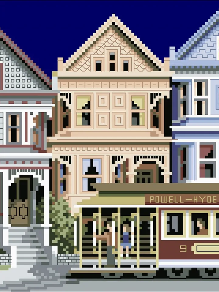 Vintage Cross Stitch Pattern Victorian House Counted Digital Download PDF