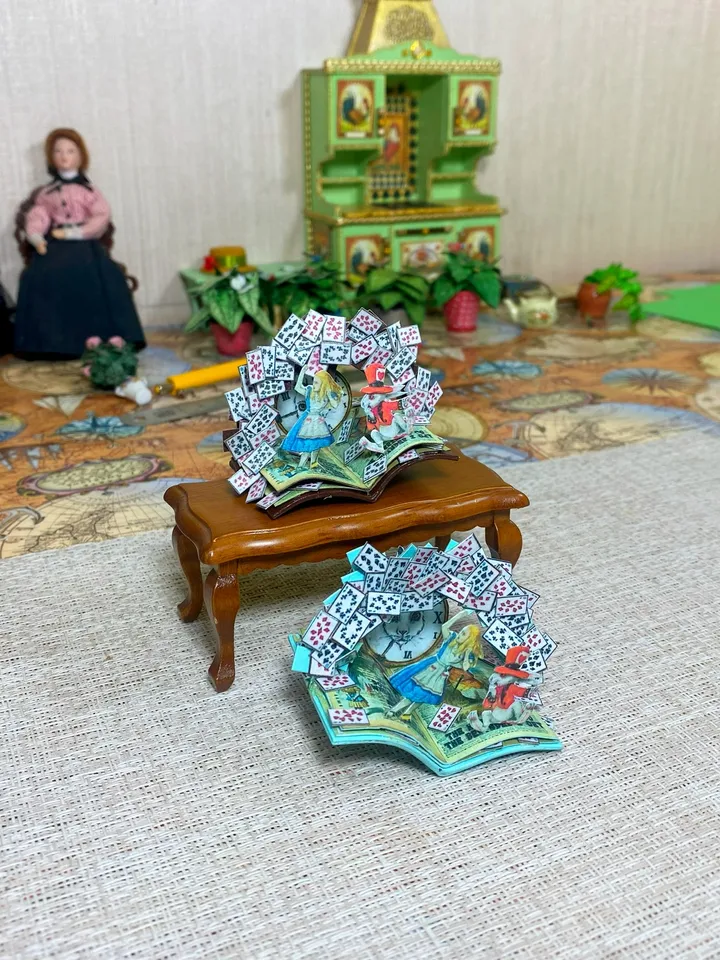 Tutorial. Magic book in the style of "Alice". Dollhouse miniature. Accessories for dolls.