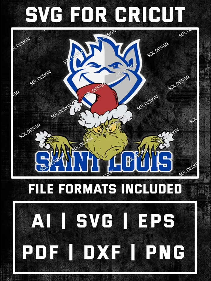 Grinch Saint Louis Billikens SVG, NCAA SVG Design, NCAA Saint Louis Billikens SVG, NCAA Billikens Cricut, Christmas Svg, Grinch svg, Digital Download