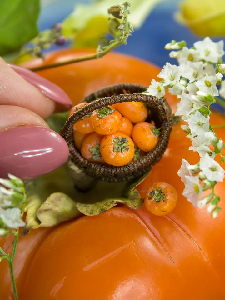 TUTORIAL Miniature persimmon with polymer clay