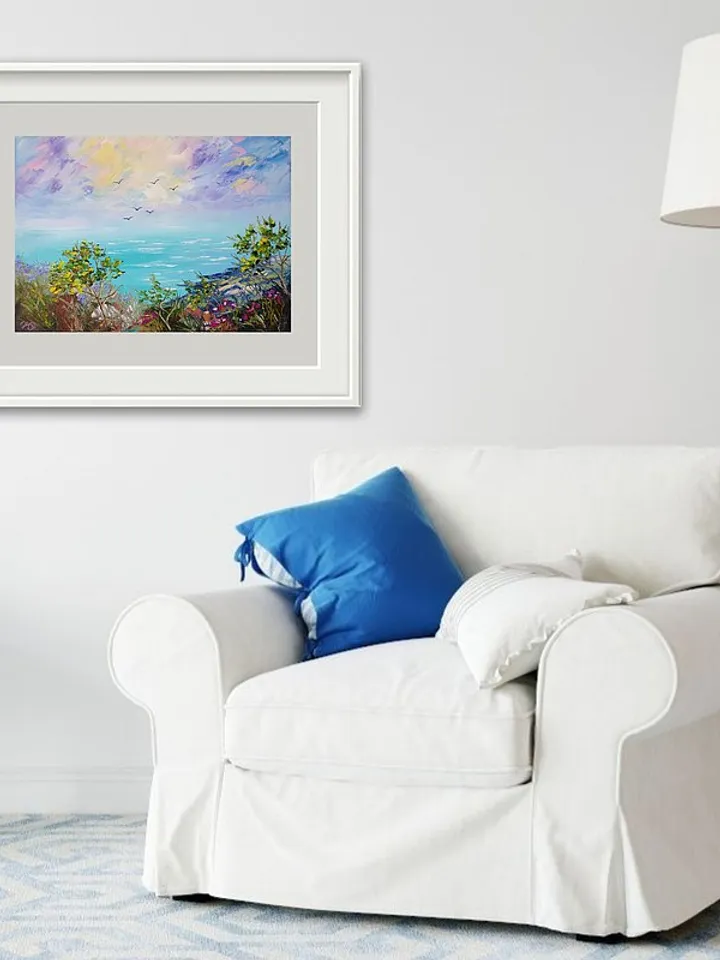 Seascape Painting Landscape Original Art Beach Wall Art Impasto Oil Painting