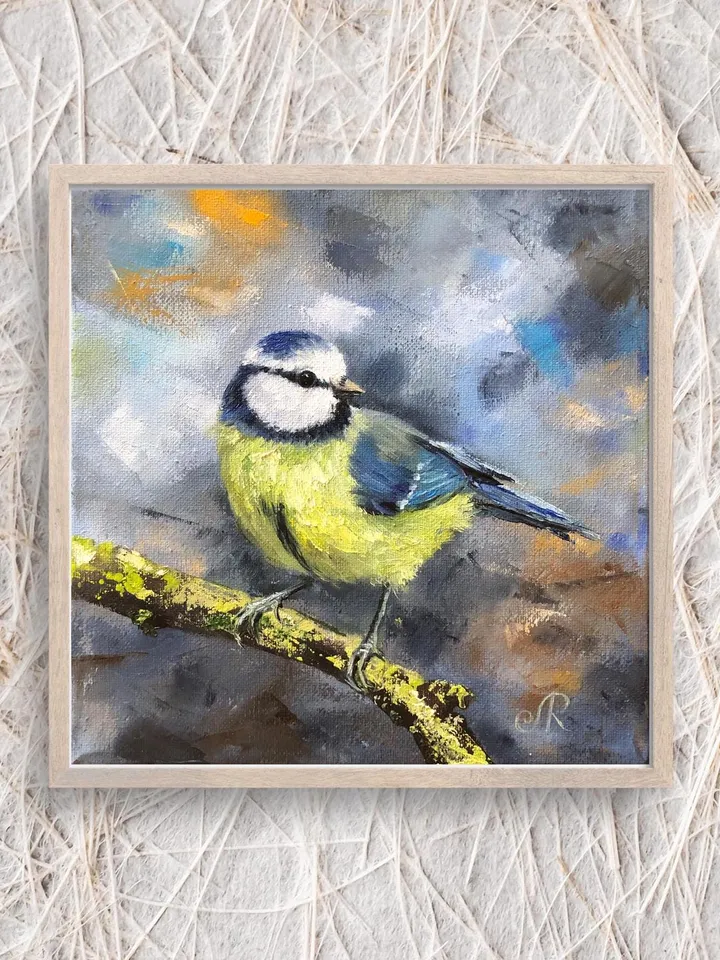 Bird Original Oil Painting Animal Painting Birds Wall Art