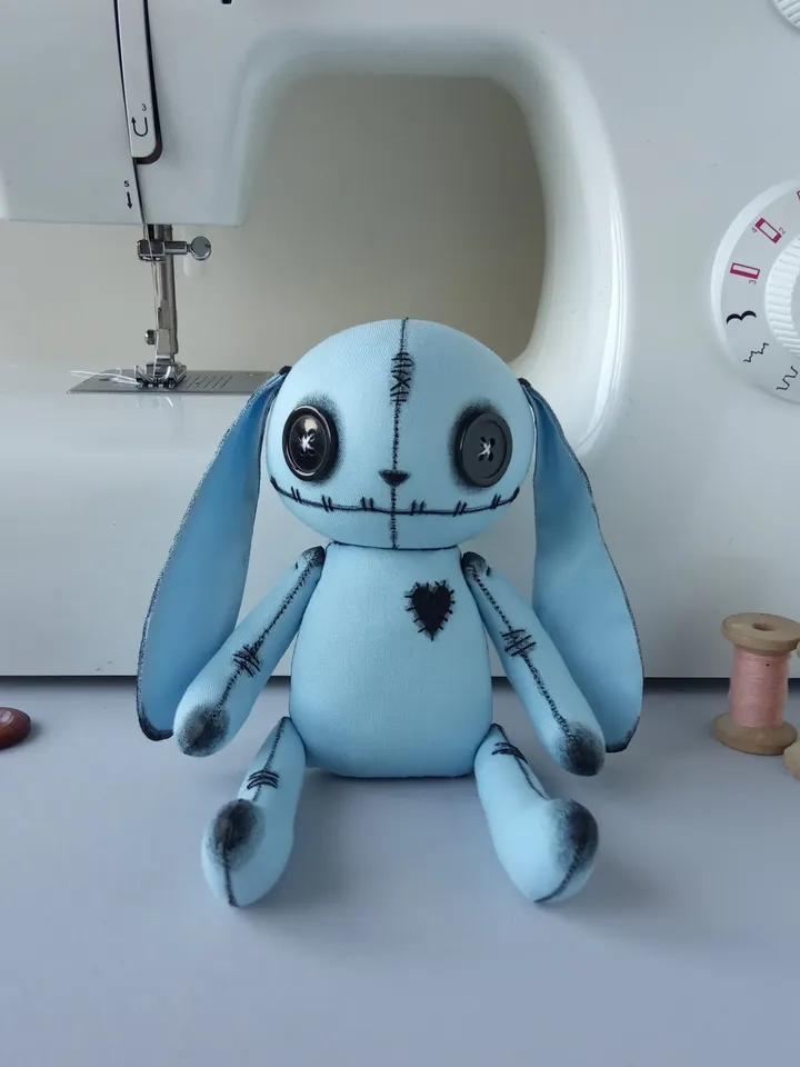 Handmade Bunny Doll – Blue