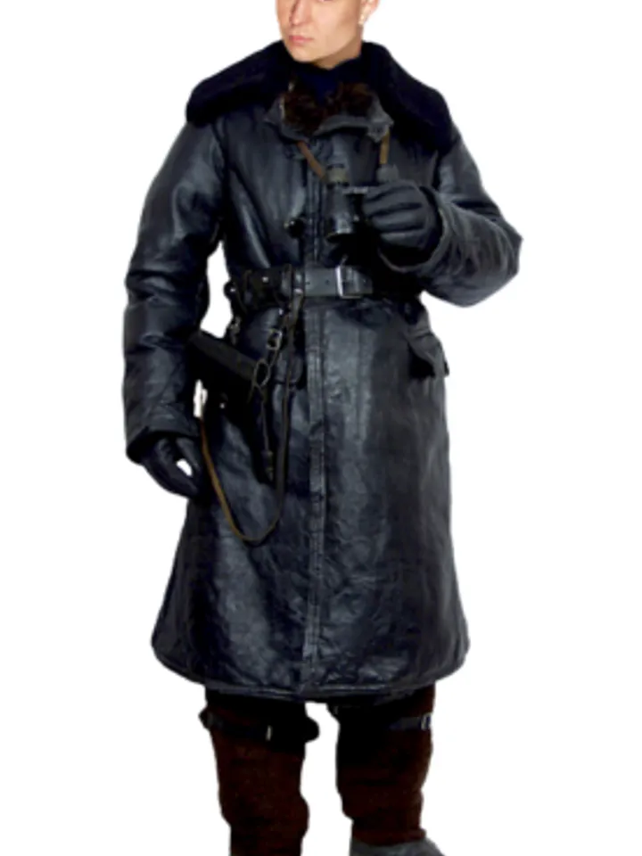Army Surplus Soviet Uniform Airsoft Military Bekesha Black Navy Sheepskin