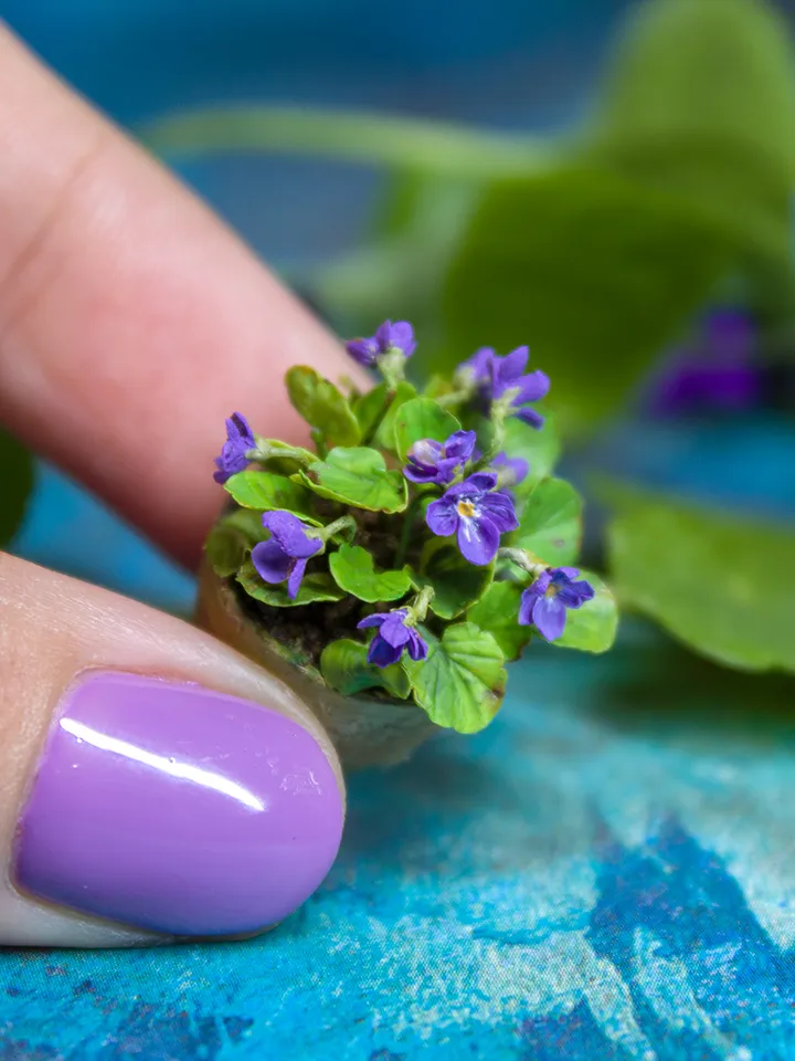 TUTORIAL Miniature wild pansies with air dry clay