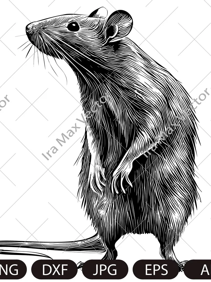 Rat Svg, Rat Clipart, Rat Png, Rat Head, Rat Cut Files, Rat sublimation , Rat Silhouette, Animals Silhouette