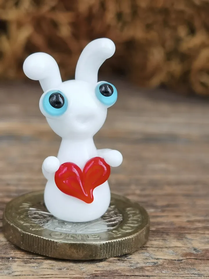 WHITE RABBIT FIGURINE Easter figurines Bunny ornament Easter Bunny decor Rabbit lover gift Rabbit statue Miniature dollhouse easter gifts