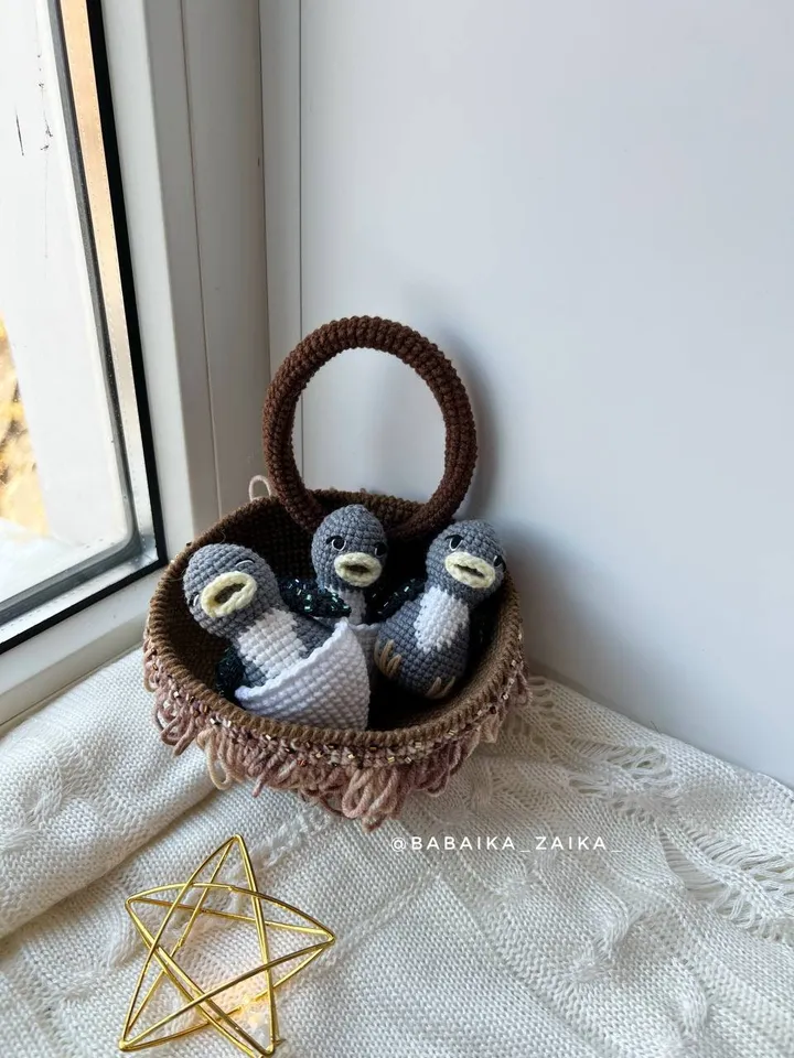 PDF Crochet Swaalow's nest Pattern, Amigurumi Bird, Amigurumi decor, Amigurumi nest, Amigurumi House Pattern, Crochet swallow pattern