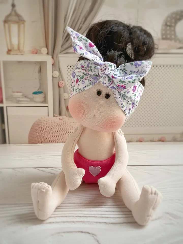 Rag doll pattern, DIY doll tutorial, Doll body sewing pattern PDF