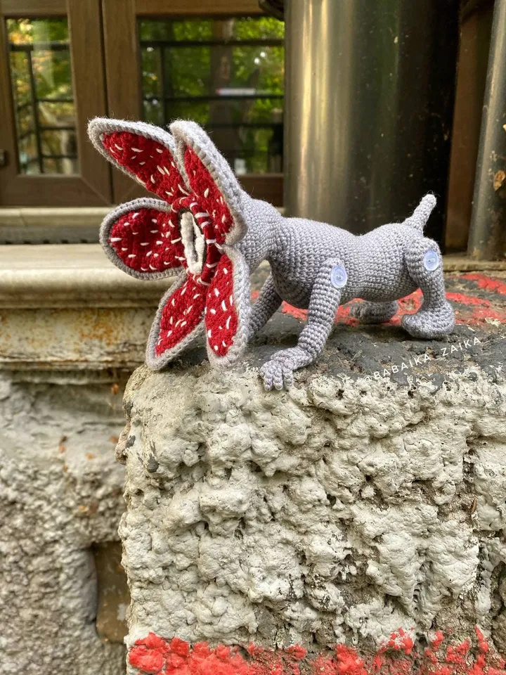 PDF Crochet Demodog Pattern, Amigurumi Demogorgon, Crochet Halloween Pattern, Amigurumi Dragon, Stranger Things, Crochet animal