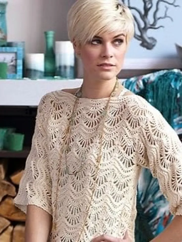 Lace sweater crochet, summer sweater crochet, women sweater pattern PDF