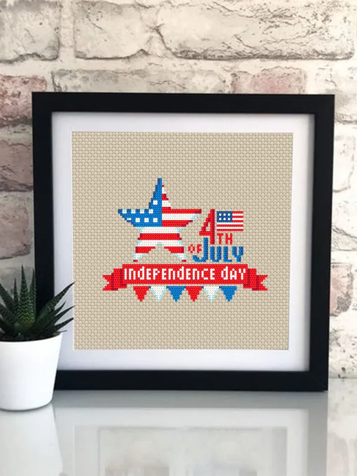 Independence Day july 4 cross stitch pattern PDF download Patriotic cross stitch chart, American flag cross stitch, Stars and stripes #T13