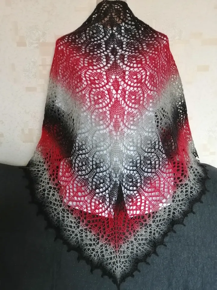 Wool Shawl, lace shawl, shawl, soft shawl, GRADIENT SHAWL