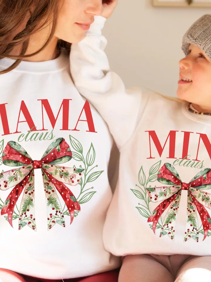 Mama Claus png, Christmas png, Mama mini png, Mama png, Coquette bow Christmas png, Christmas Season Png, Christmas png, Retro Christmas