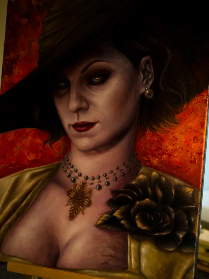 Oil painting Resident Evil Alcina Dimitrescu