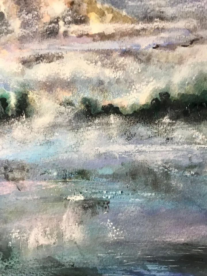 Grand Teton and Yellowstone national USA parks,landscape original watercolor painting,semi-abstract,nature painting,holiday memory gifts