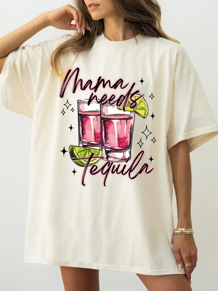 Mama Needs a Tequila PNG-Funny Sublimation Digital Design Download-margarita png, adult humor png, tequila png, png for moms, funny mama png