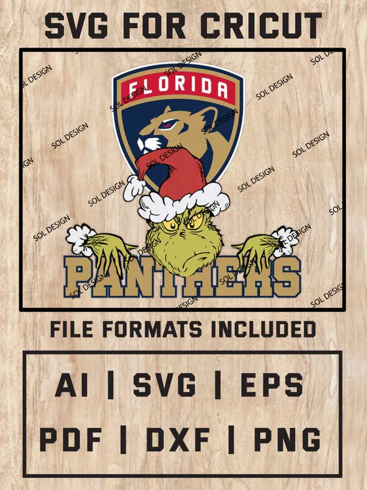 Grinch Florida Panthers SVG, NHL Logo SVG Design, NHL Florida Panthers SVG, NHL Panthers Cricut, Christmas Svg, Grinch svg, Digital Download