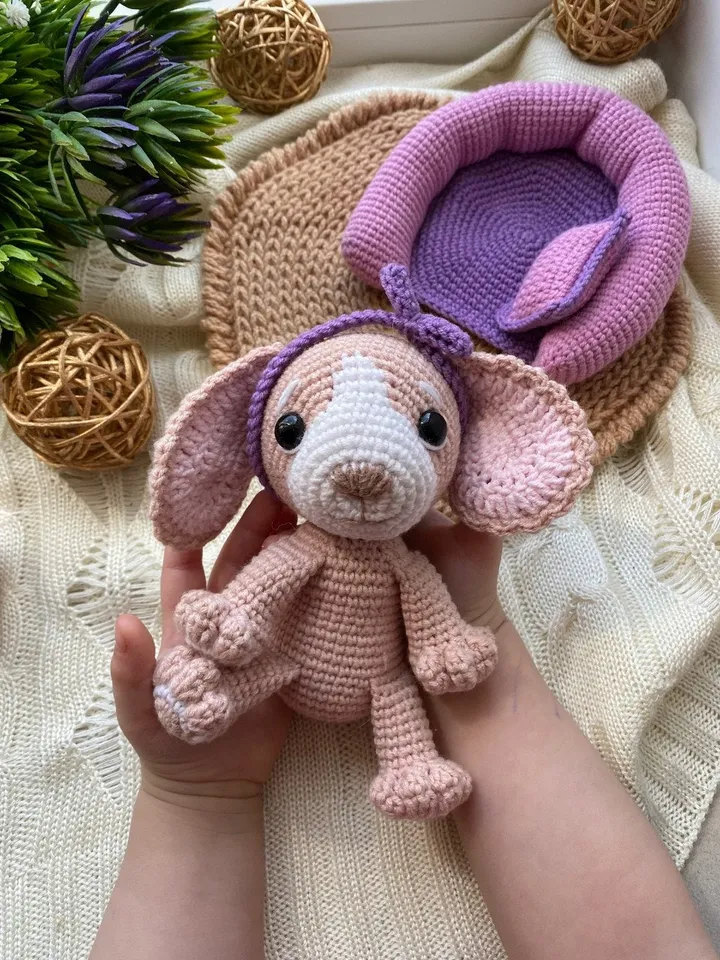 PDF Crochet pattern Spaniel Dog in a dog bed, Amigurumi dog, Crochet puppy, dog crochet pattern, puppy crochet pattern, Animal Toy Pattern