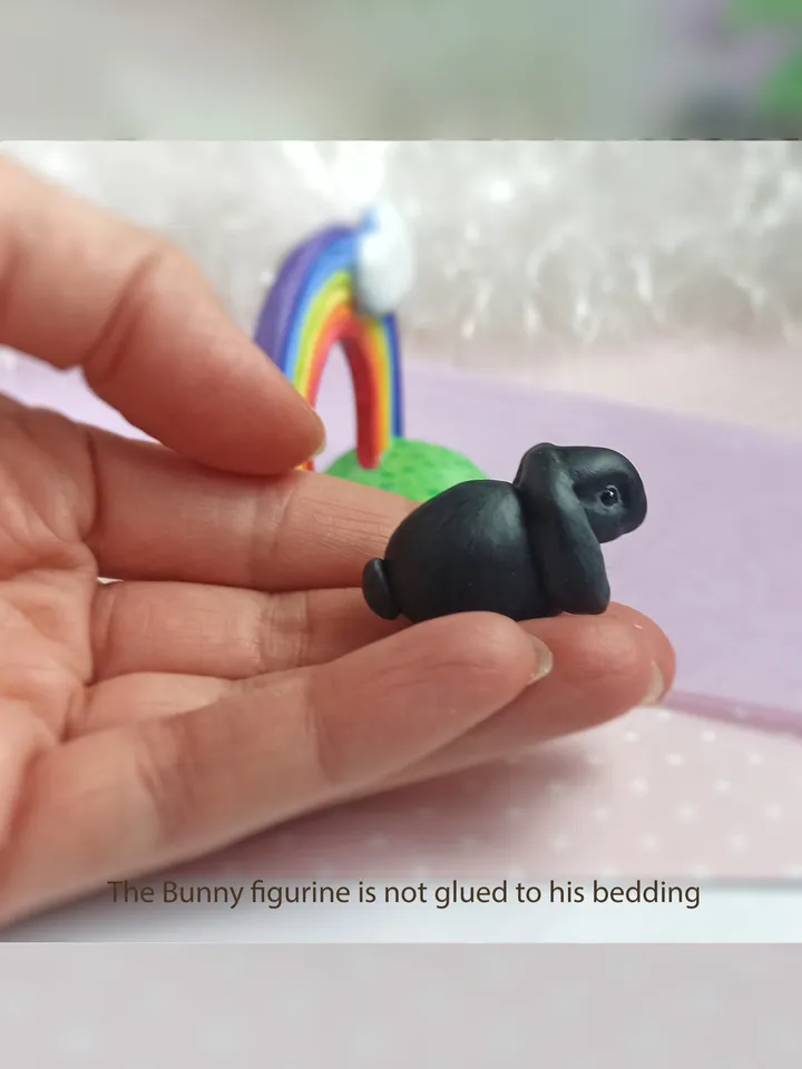 Black Rabbit on the rainbow (US discount)