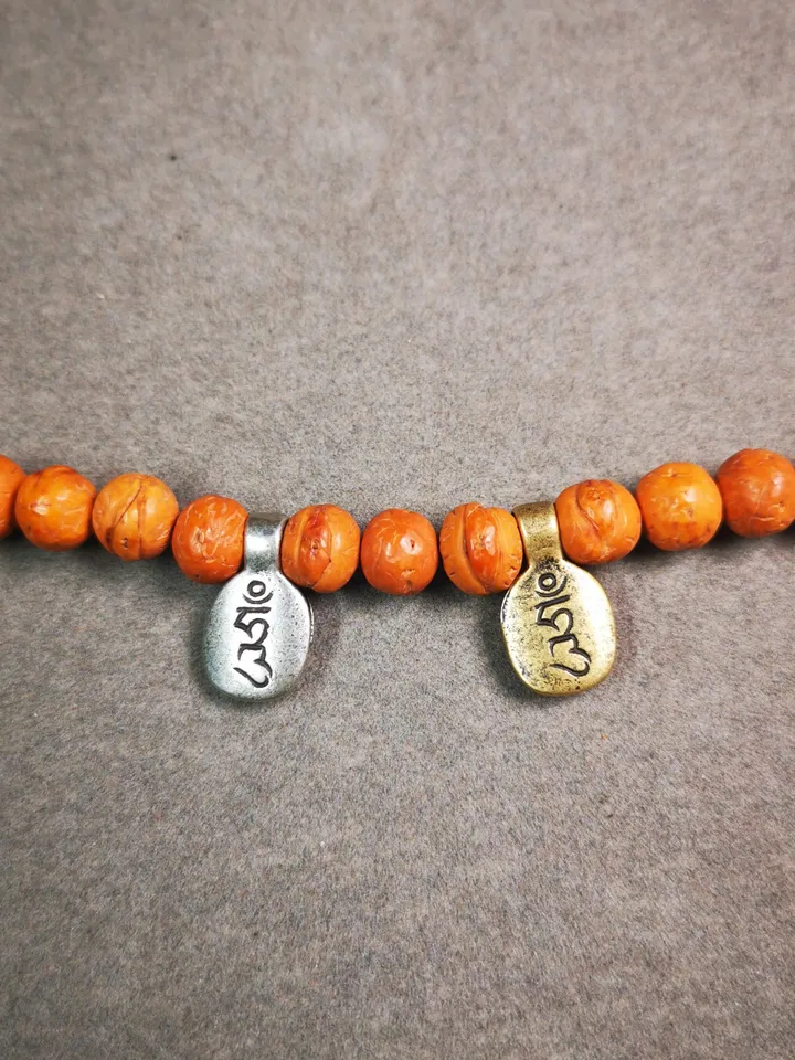 Gandhanra Handmade Buddhist Mala Counter Clip,Bum Counter Clip for Prayer Beads,Hum Letter,Mala Accessories