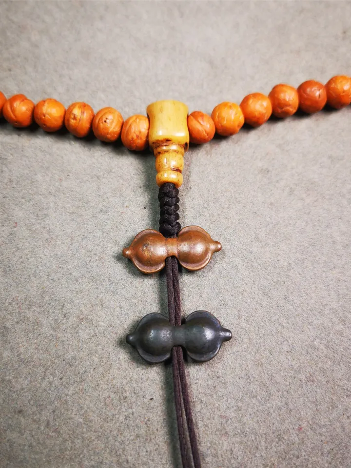 Gandhanra Handmade Tibetan Amulet,Vajra Pendant for Mala,Bag Hanging,Prayer Bead Accessories,0.88" × 0.4"