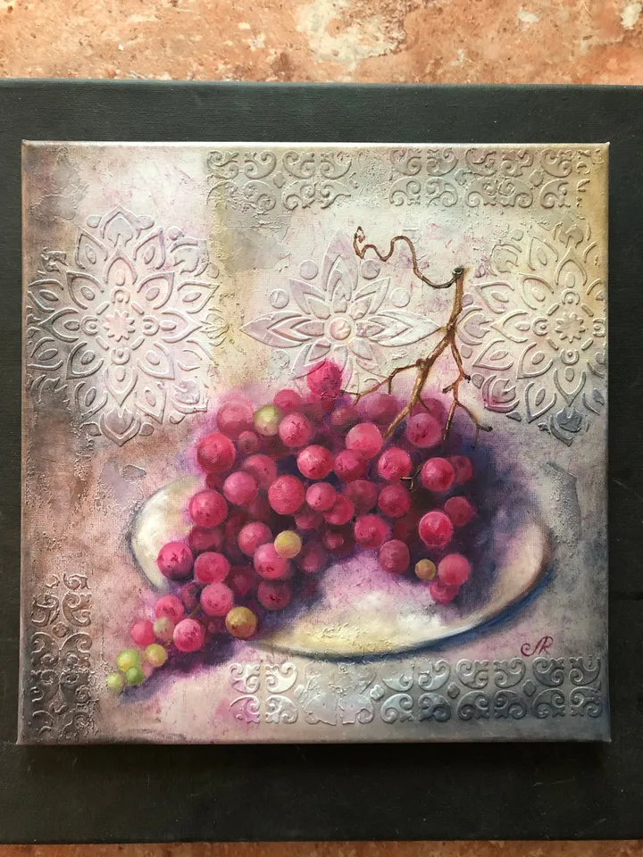 Grape Original Painting Oil Still life Fruits Artwork