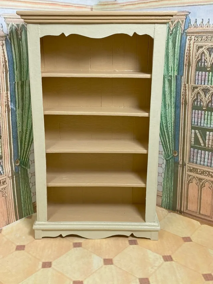 Bookcase for a doll. miniature dollhouse. 1:12. Furniture for dolls.