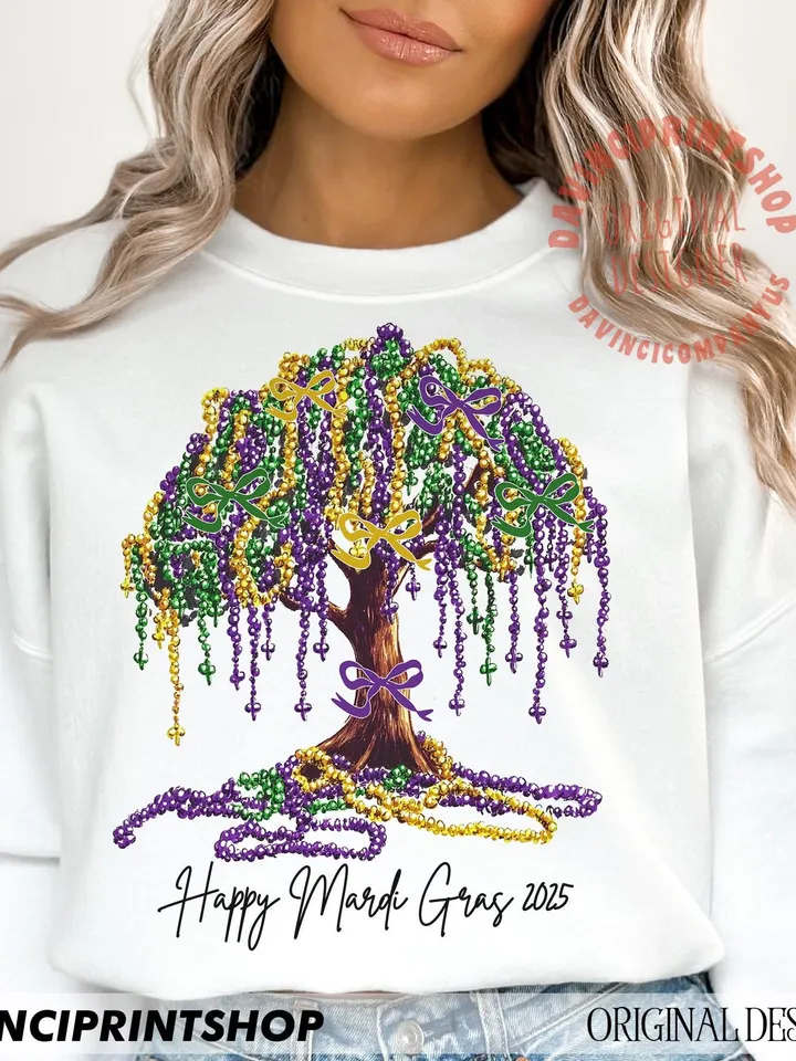 Coquette Mardi Gras Tree Png, Mardi Gras Beads png, Mardi Gras png, Mardi Gras Bead Tree, Mardi Gras Carnival Png, New Orleans, Fat Tuesday