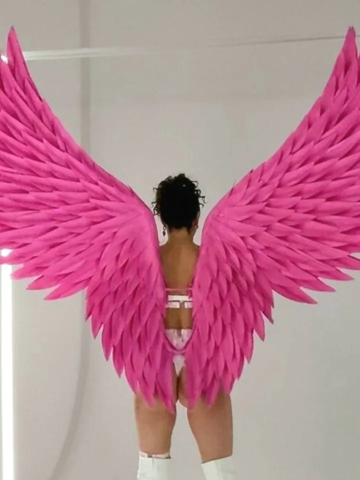 Angel Wings costume, Wings cosplay, Pink sexy wing, Christmas angel, Adult Angelic wings, Dance Show costume, Nightclub