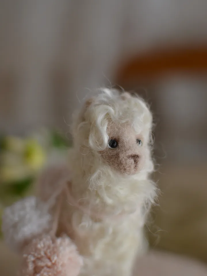 Handmade alpaca (llama) interior toy