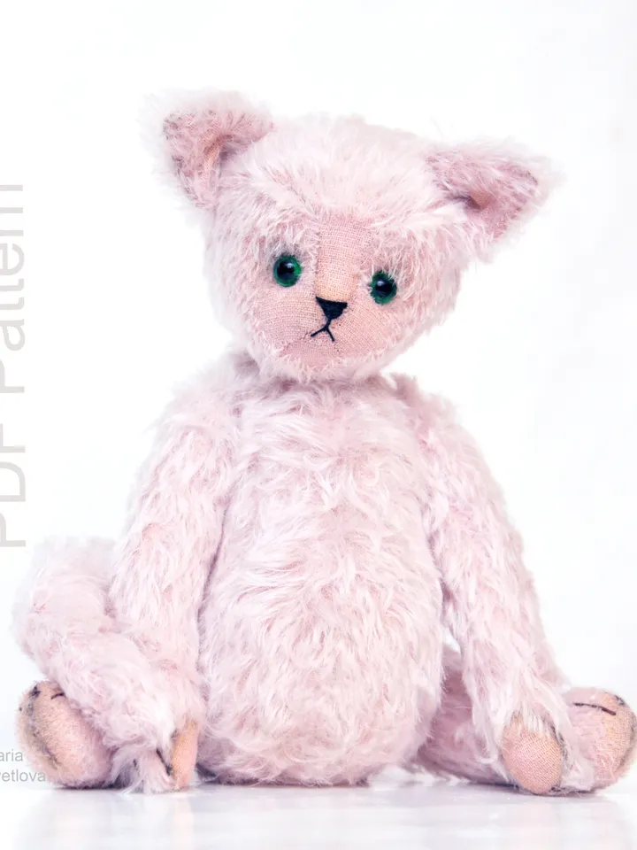 PDF 12" Alina Kitty Cat Sewing Pattern and Instructions/ fully jointed stuffed toy pattern/ classical pattern/ pussycat