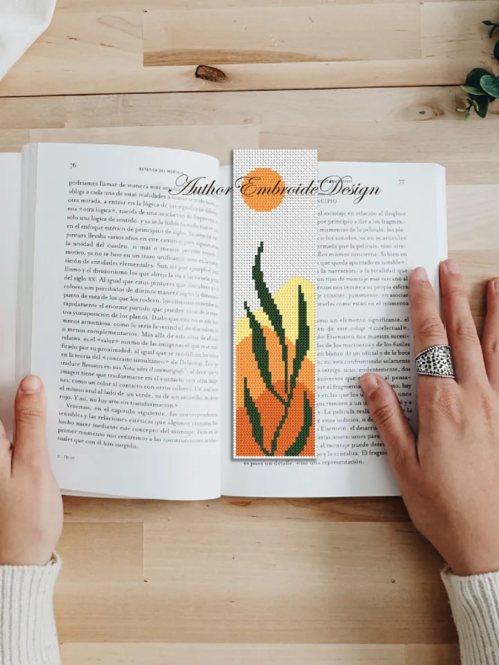 Boho bookmark set cross stitch pattern PDF download Bookmark pattern digital PDF, Modern boho style beginner stitch, Book lover gift #B286