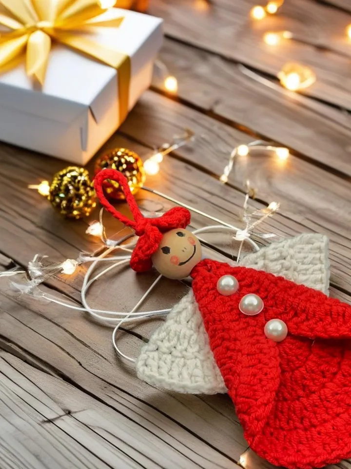 Crochet Angel Tree Topper Pattern | Guardian Angel Christmas Ornament | Handmade Xmas Angel Dรฉcor | DIY Christmas Table Decoration