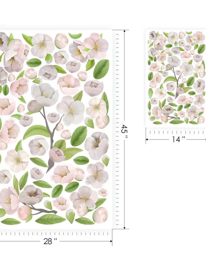 Flowers Wall Decals Set Stickers el72